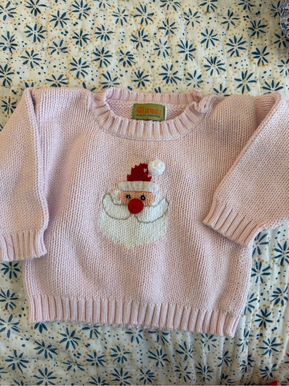 Light Pink Santa Knit Sweater 18 months
